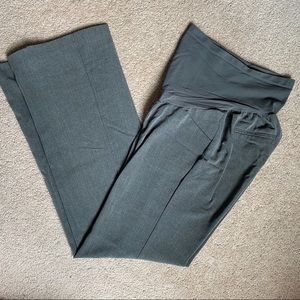 Gray maternity work pants